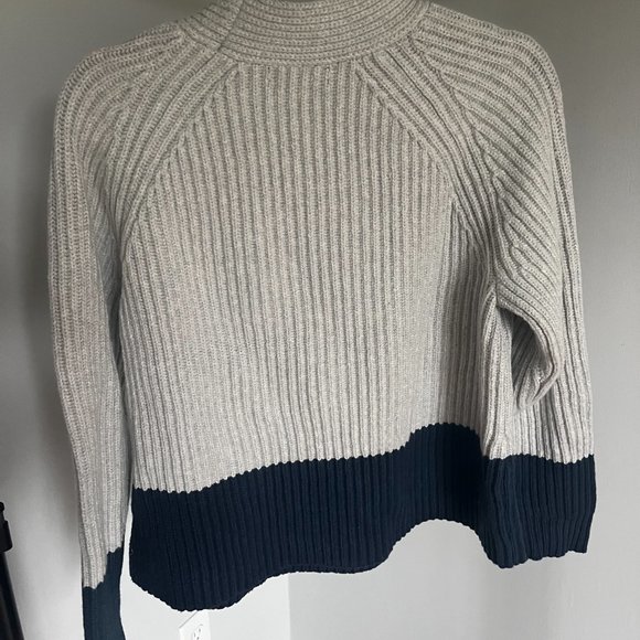 Banana Republic Mock Neck Color Block Sweater - Picture 2 of 6